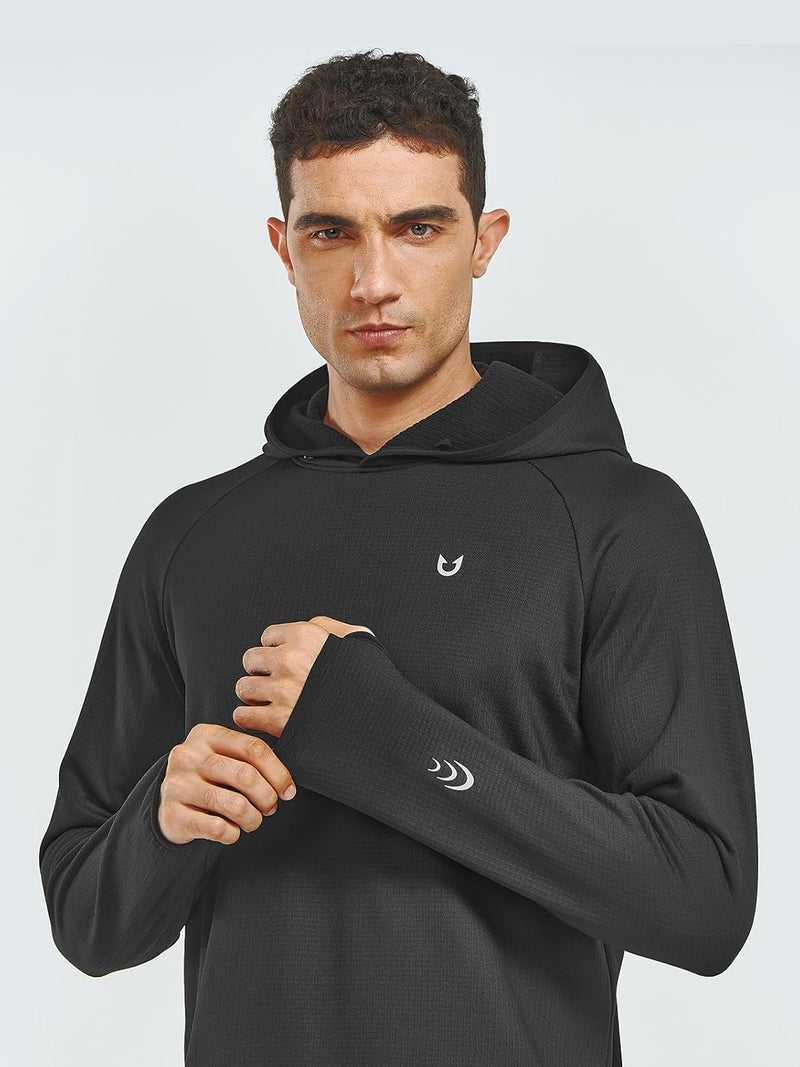 NORTHYARD Men's Running Hoodie Shirts Lightweight Fleece Workout Long Sleeve Sweatshirts Pullover Cold Weather Athletic Gym - Image 5